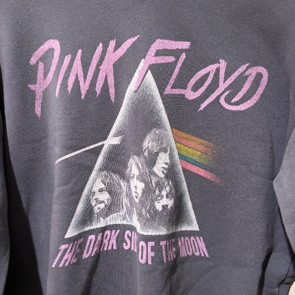 Pink Floyd The Dark Side of the Moon Cropped Sweatshirt/Pullover - Size M - Picture 2 of 6